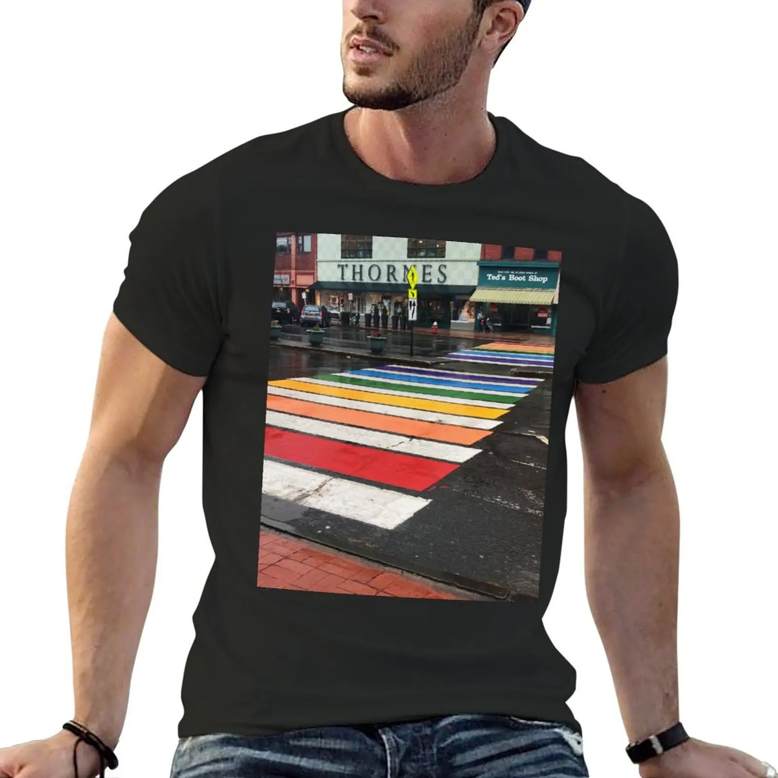 Northampton crosswalk T-Shirt Short sleeve tee summer tops mens t shirts pack