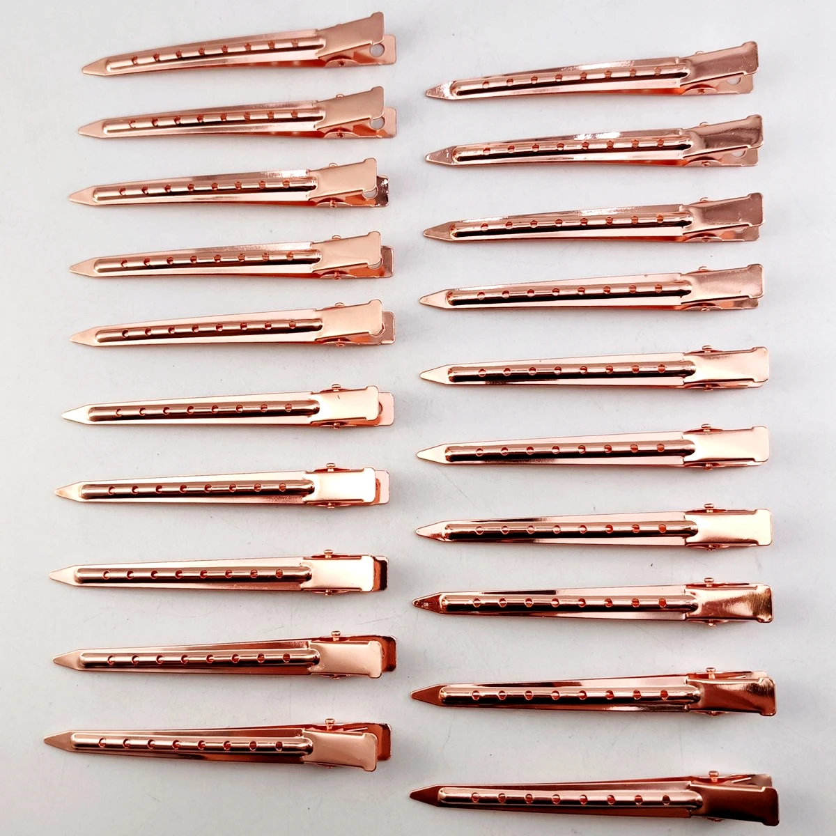 10/20 Stück Lange Haarklammern für Make-up und Pony-Fixierung, Haarklammern aus Edelstahl, Entenschnabel-Clip-Typ für Friseure und Make-up – Detail 4