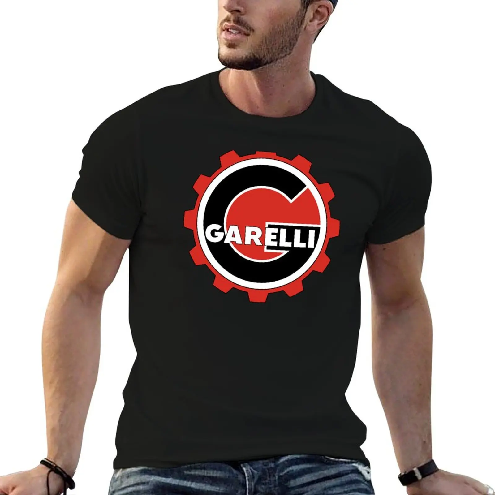 Camiseta Vintage Garelli con insignia de motocicleta, camisetas para hombre, camisetas divertidas de algodón, camisetas de alta calidad