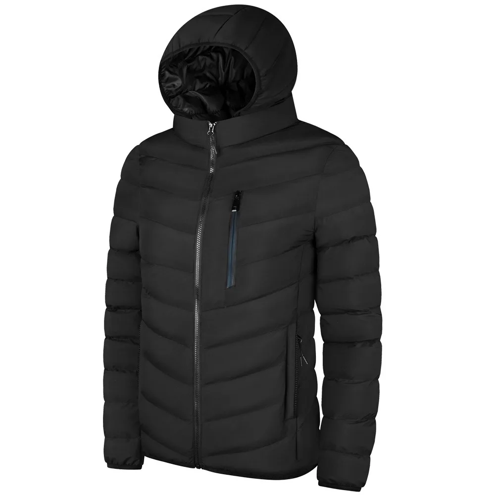 Manteau de Luxe à Capuche en Coton pour Homme, Parka Chaude, Slim, Rembourrée, Légère, Fine, Coupe-Vent, Tendances de Vêtements, Automne et Hiver