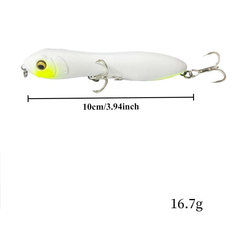1pcs  Floating Pencil-Type 100mm/16.7g Surface Snakehead 3D Artificial Lure, Hard Lure with Hook Practical Sea Fishing Gear