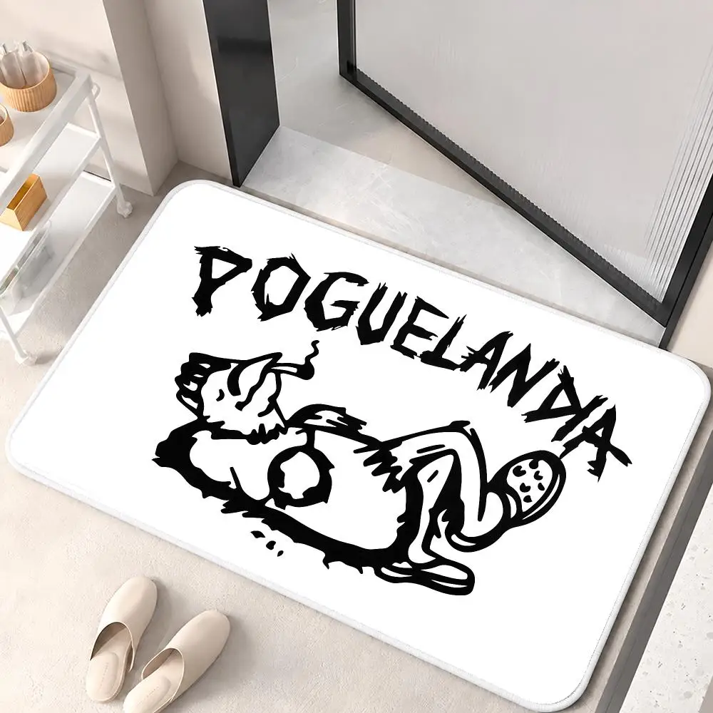 P-Poguelandia Outer Banks Fun Floor Mat Flannel Rug Soft Non Slip Door Mat For Bathroom Bedroom Kitchen Living Room Home Decor
