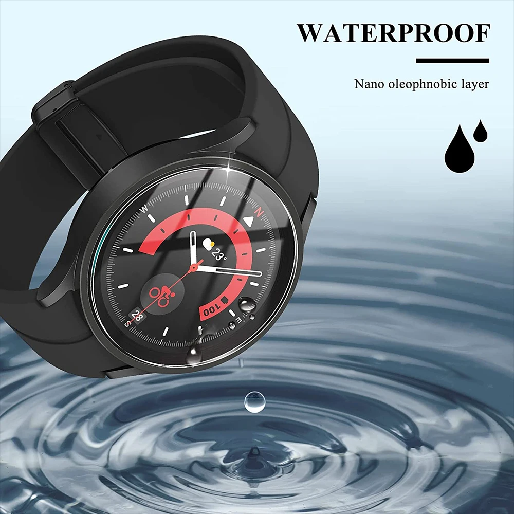 Tempered Glass for Samsung Galaxy Watch 5/pro/4 44mm 40mm Waterproof Anti-Scratch Screen Protector Galaxy watch4 Watch5 45mm