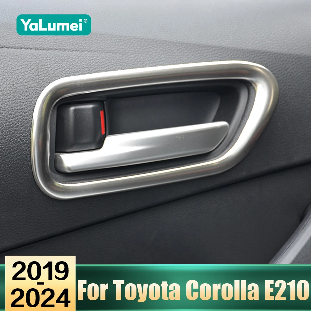 Für Toyota Corolla E210 2019 2020 2021 2022 2023 2024 Hybrid Edelstahl Auto Innen Tür Griff Panel Kreis Trim Abdeckung Aufkleber