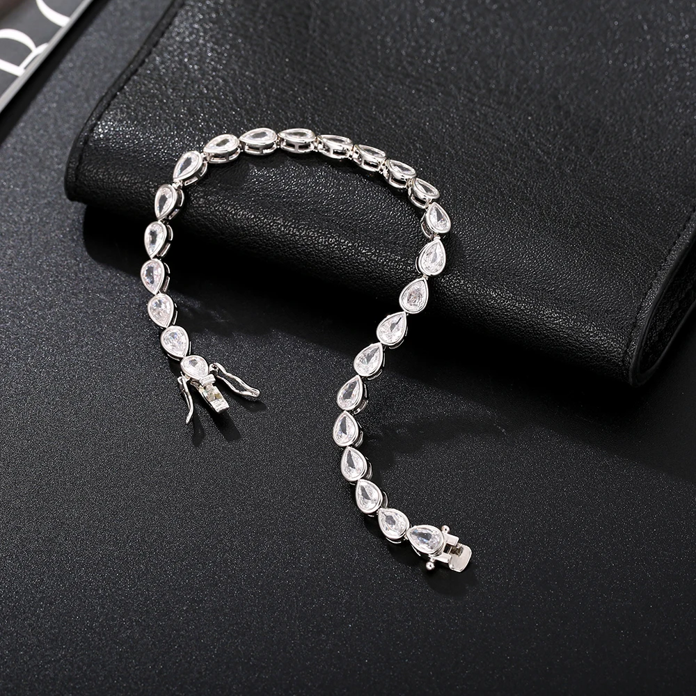 hiphop Bracelet High Quality micro-inset Zircon egg-shaped 3mm4mm Box bracelet Trend Hip Hop Accessories