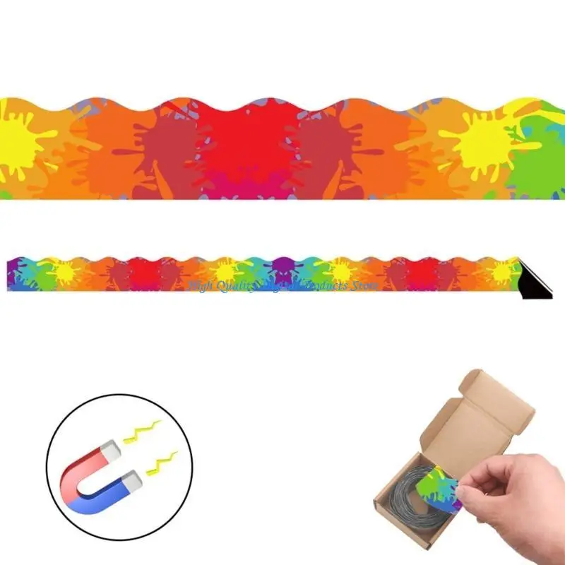 U2JE ملصق حواف مستقيمة لتزيين سبورة السبورة لنشرة الحفلات المدرسية، لوحة إعلانات للفصل الدراسي شارات جدارية