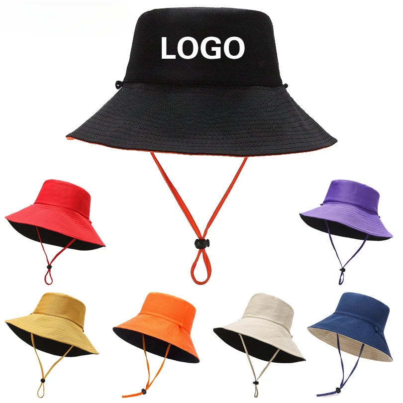 Men and women design custom logo embroidery printed hat summer bucket hat washed cotton wholesale hat