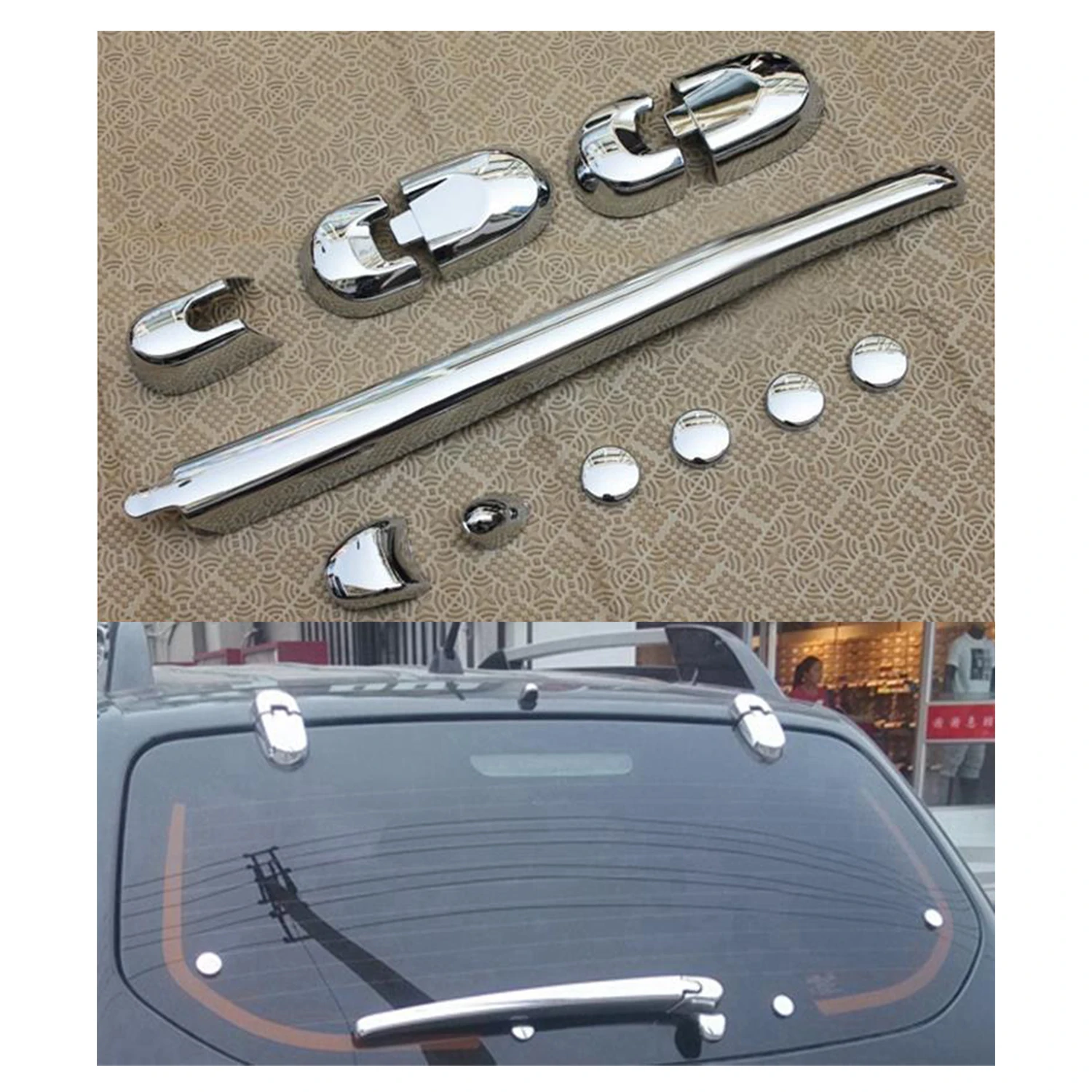 Car Modification Accessories ABS Chrome Trim 2005 2006 2008 2010 2012 2013 For Hyundai Tucson Rear Glass Wiper Decorative Cover