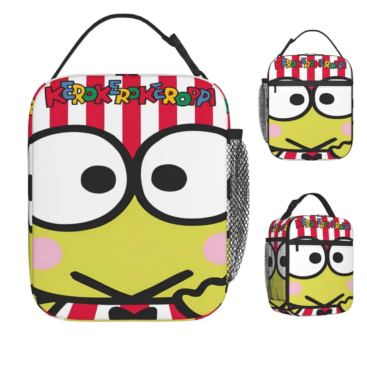 

Keroppi аниме персонаж ланч-сумка модный ланч-бокс для унисекс пляжная портативная сумка-холодильник на молнии сумка с принтом сумка для еды