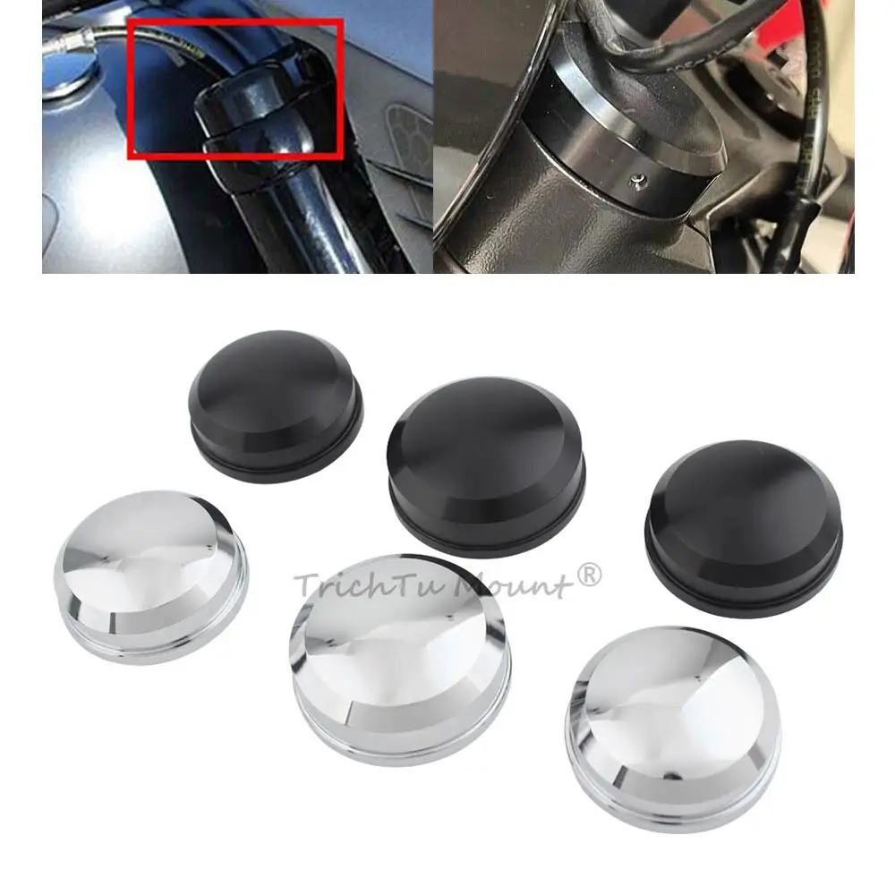 

For Harley Dyna FXD Sportster Softail FLS FLSS FLSTF FLSTFB FLSTN 90-17 Motorcycle Upper Fork Stem Nut Cap Covers Kits