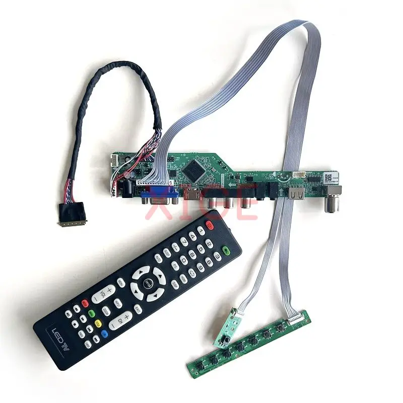 Para LTN160AT06-A01/b01/t01/u01 tela do portátil analógico tv controlador placa 16 "vga usb rf 1366*768 lvds 40 pinos hdmi-compatível kit