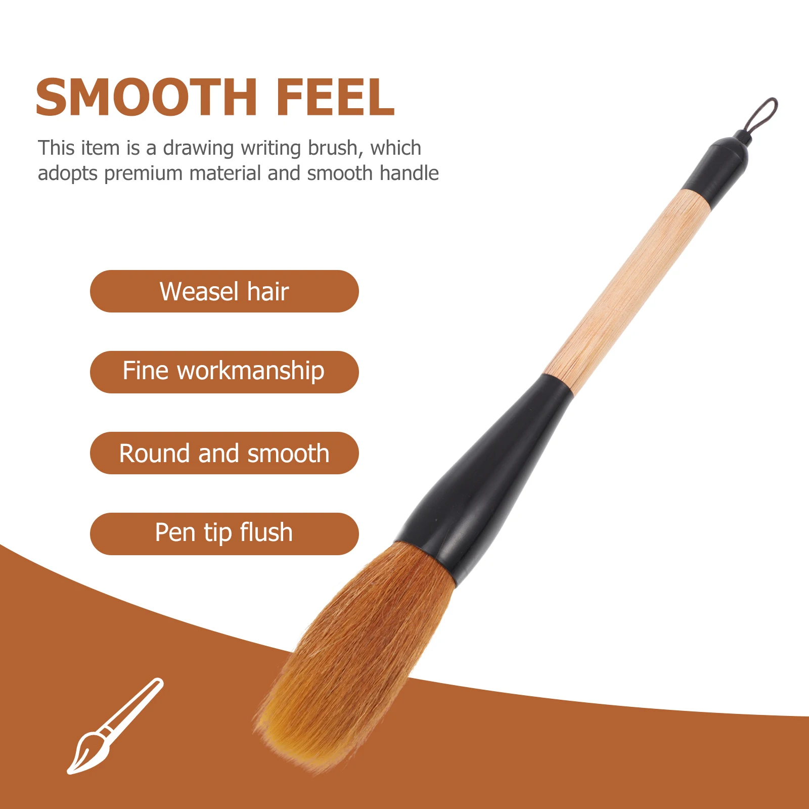 

Large Calligraphy Pen For Chinese Painting Writing Couplets Smooth Non-Splitting Tip Comfortable Grip Portable Lightweight Art