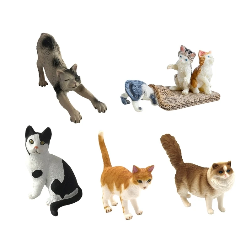 

Delicate Kitten Educational Toy Toy Figurine Siamese Table Desk Widgets