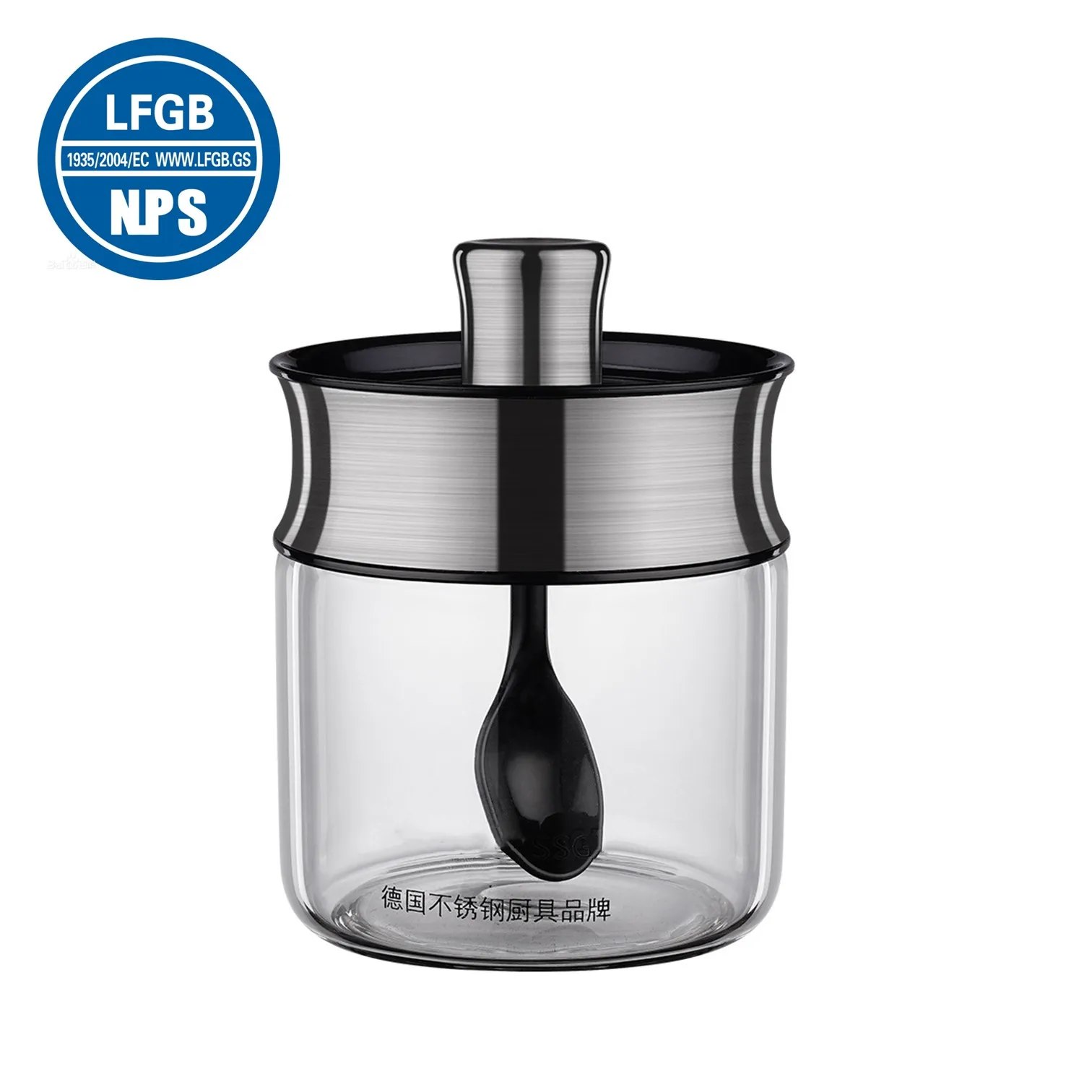 

LFGB Certificated High Hardness High-borosilicate Glass Seasoning Jar Well Sealed Spice Sugar Salt Container Kitchen Fixtures