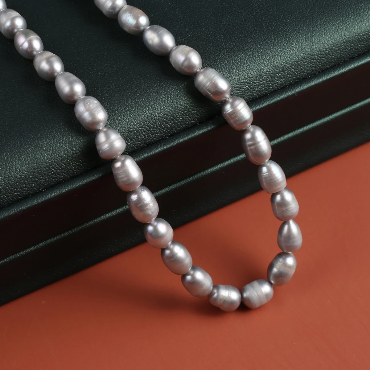 AA Gray Rice-Shaped Pearls 36cm Natural Freshwater Pearl Strand Beads for Jewelry Making DIY Necklaces Bracelets and Accessories