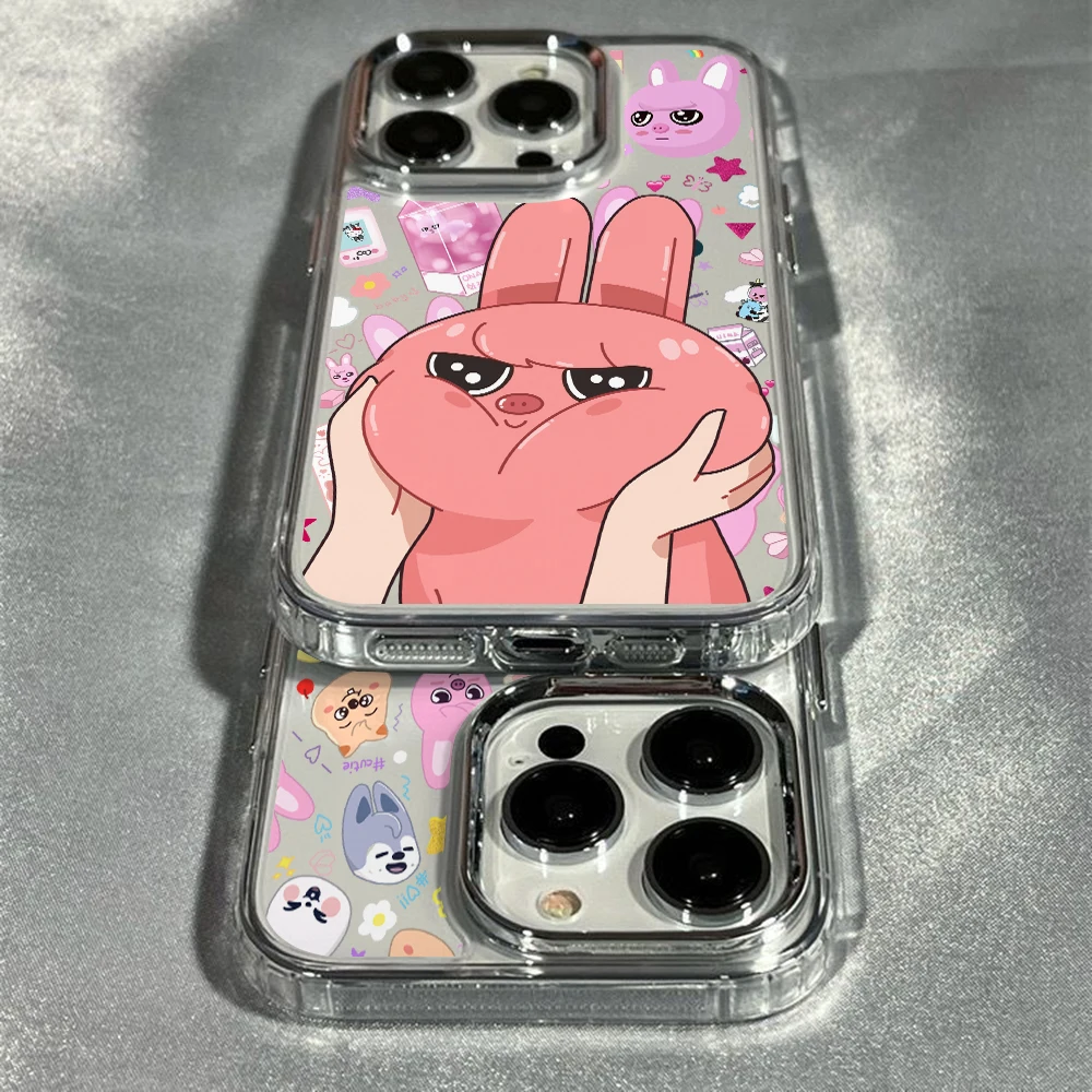 Cartoon K-Kids Strays Phone Case for iPhone 17 Air 16 16e 15 14 13 12 11 Pro Max X Xs XR 8 Plus Luxury Transparent Cover view 5