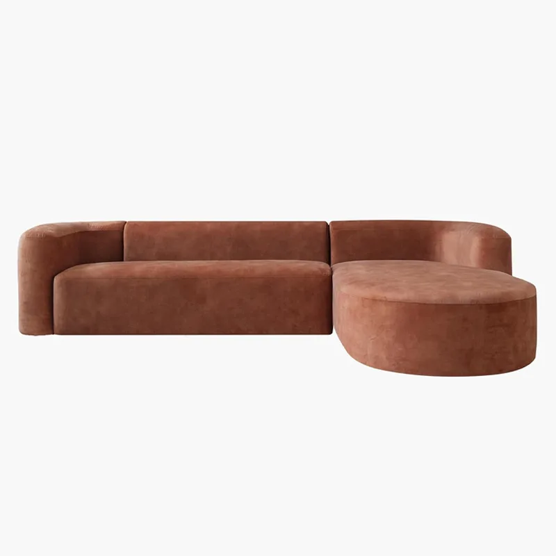 

#Modern High-end Modular Velvet Sofa Set Sponge-filled Vacuum-packed L-shaped Living Room Sofa Furniture. Fabric Color Can Be