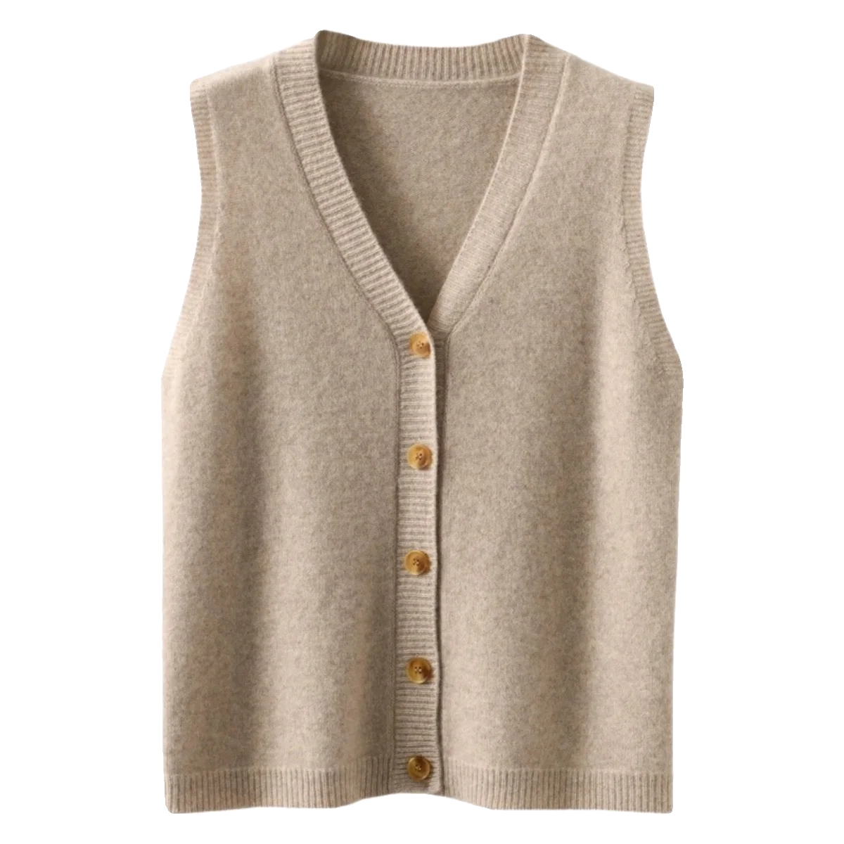 00% Camere Knitted Vest Cardigan Women's V-ne Svel Loose plus Size Versatile Sweater Pure Color Commute Sle Butt...