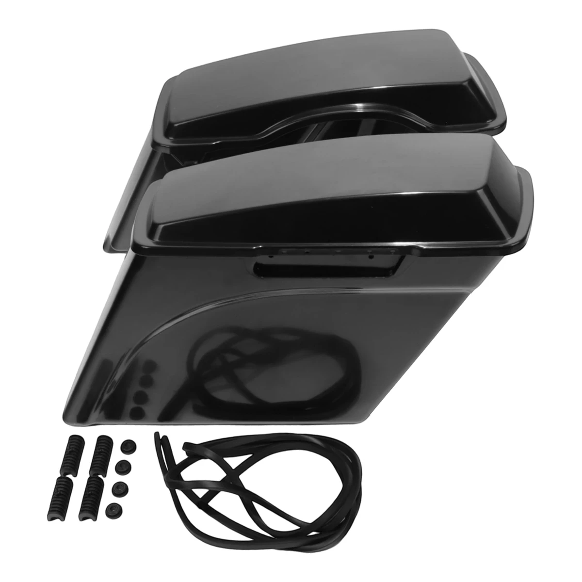 Motorcycle Hard Saddlebags Stretched Extended With Lids For Harley Touring Road King Glide Electra Street Road Glide 1993-2013