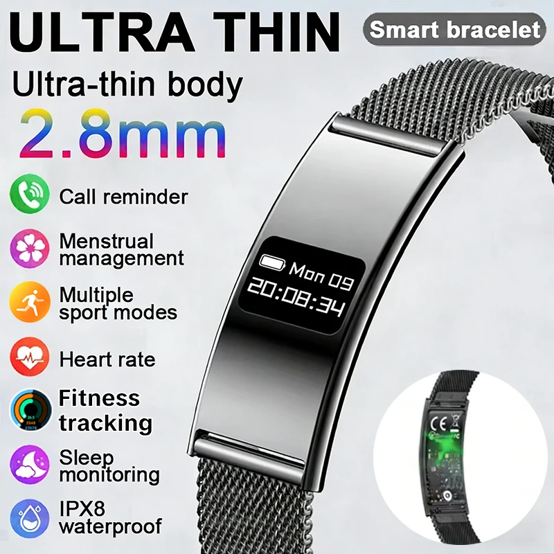 Men Women Smart Bracelet Sports Fitness Tracker IPX8 Waterpr