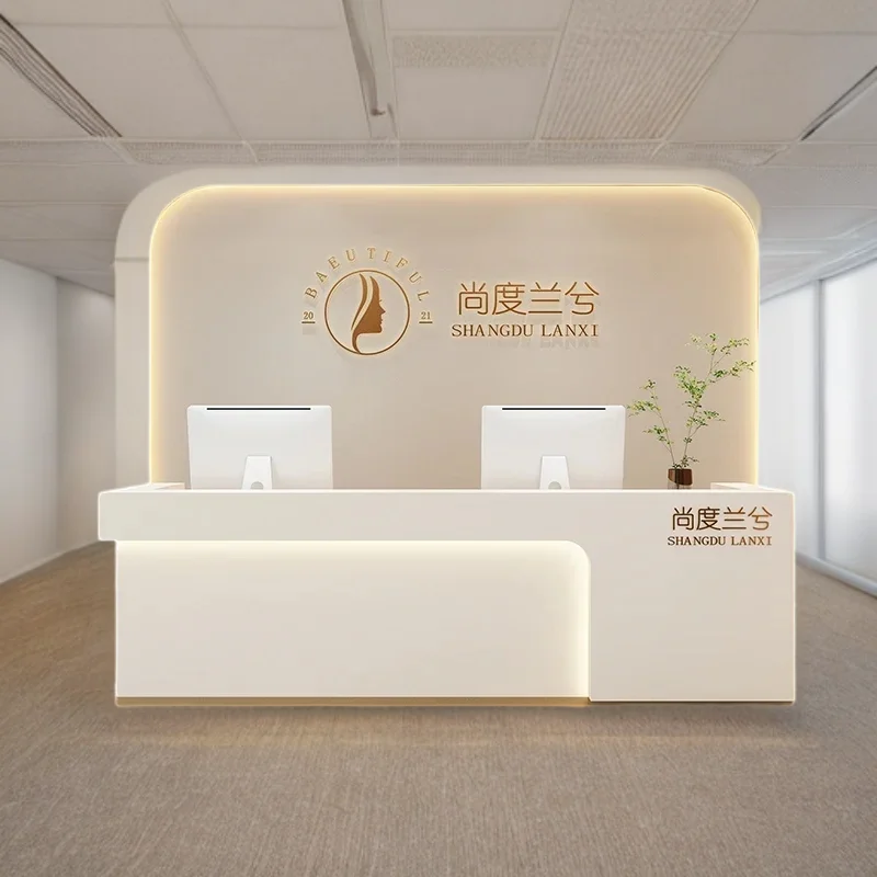 Executive Office Furniture Modern Reception Salon Shop Service Counter Business Aesthetic Restaurant Desk Banco Reception Help