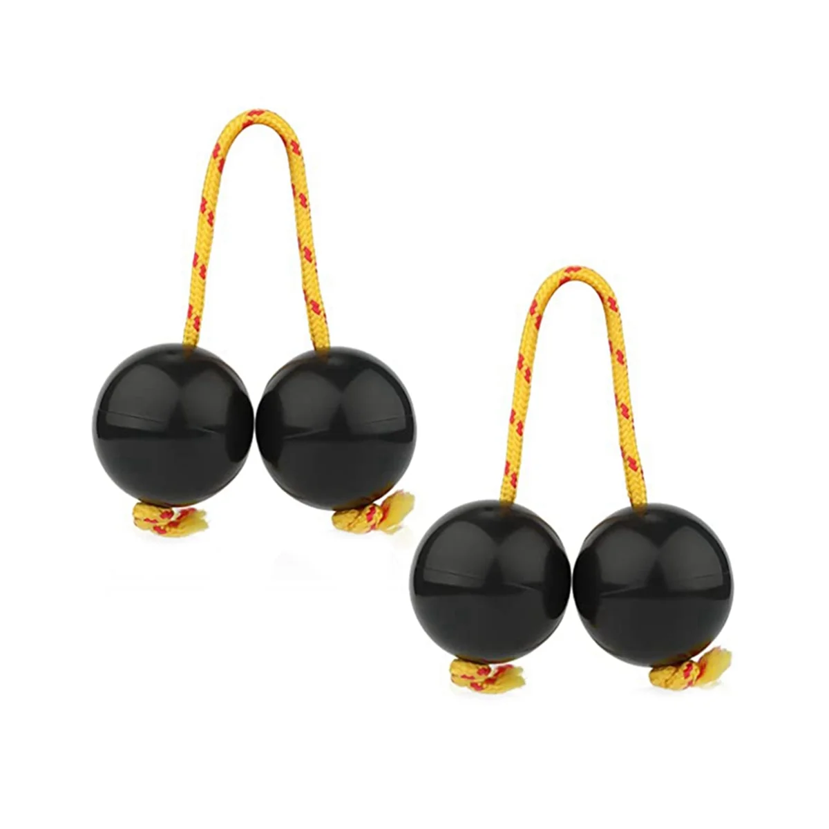 1 Pairs of Rhythm Balls, Shaker Cup Instruments Classic African Rattles Hand Percussion Instruments (Black)