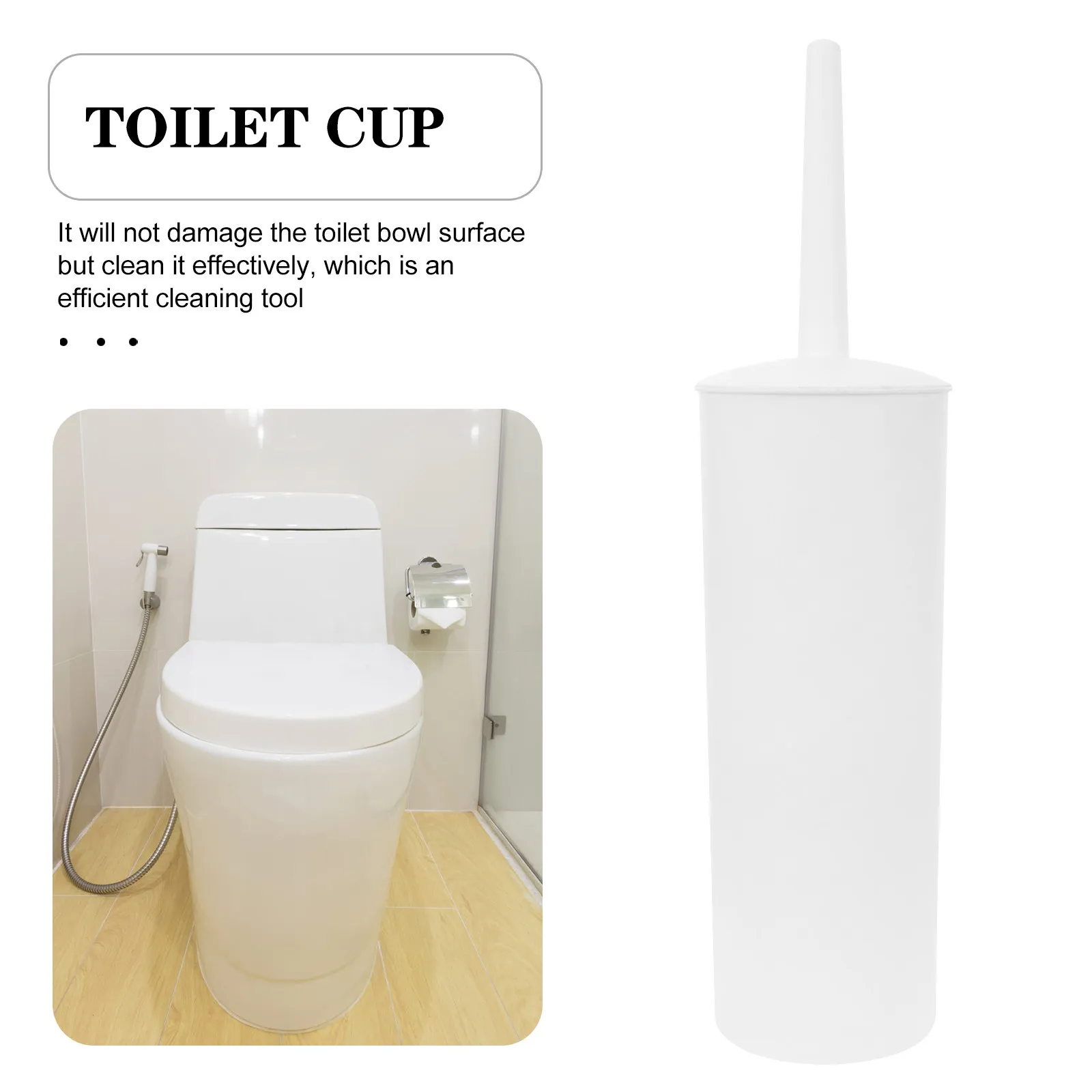 

1Set Toilet Brush Set Long Handle Bathroom Bowl Brush Holder Cleaning Tool Household Sanitary Accessory for Bathroom with Holder