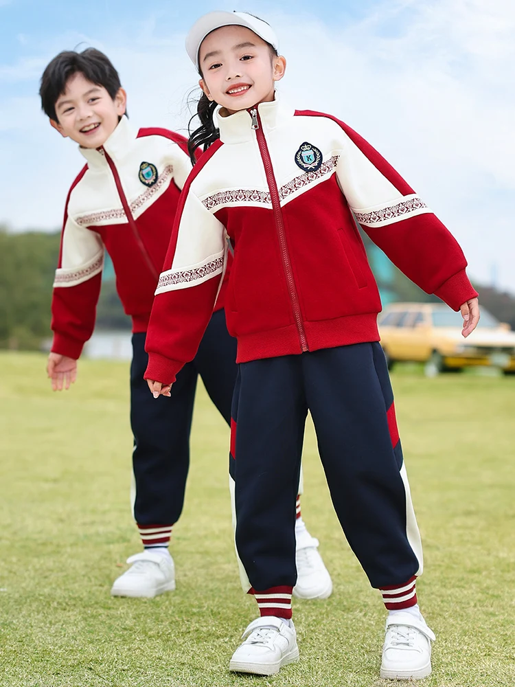 set-uniforme-primaverile-e-autunnale-in-tre-pezzi-per-studenti-delle-scuole-elementari-e-asili-stile-sportivo-rosso-collegiale