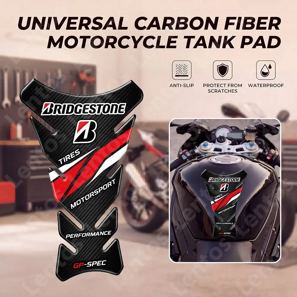 

For Bridgestone Universal Motorbike Fish Bone Tank Pad Decor Stickers Accessories