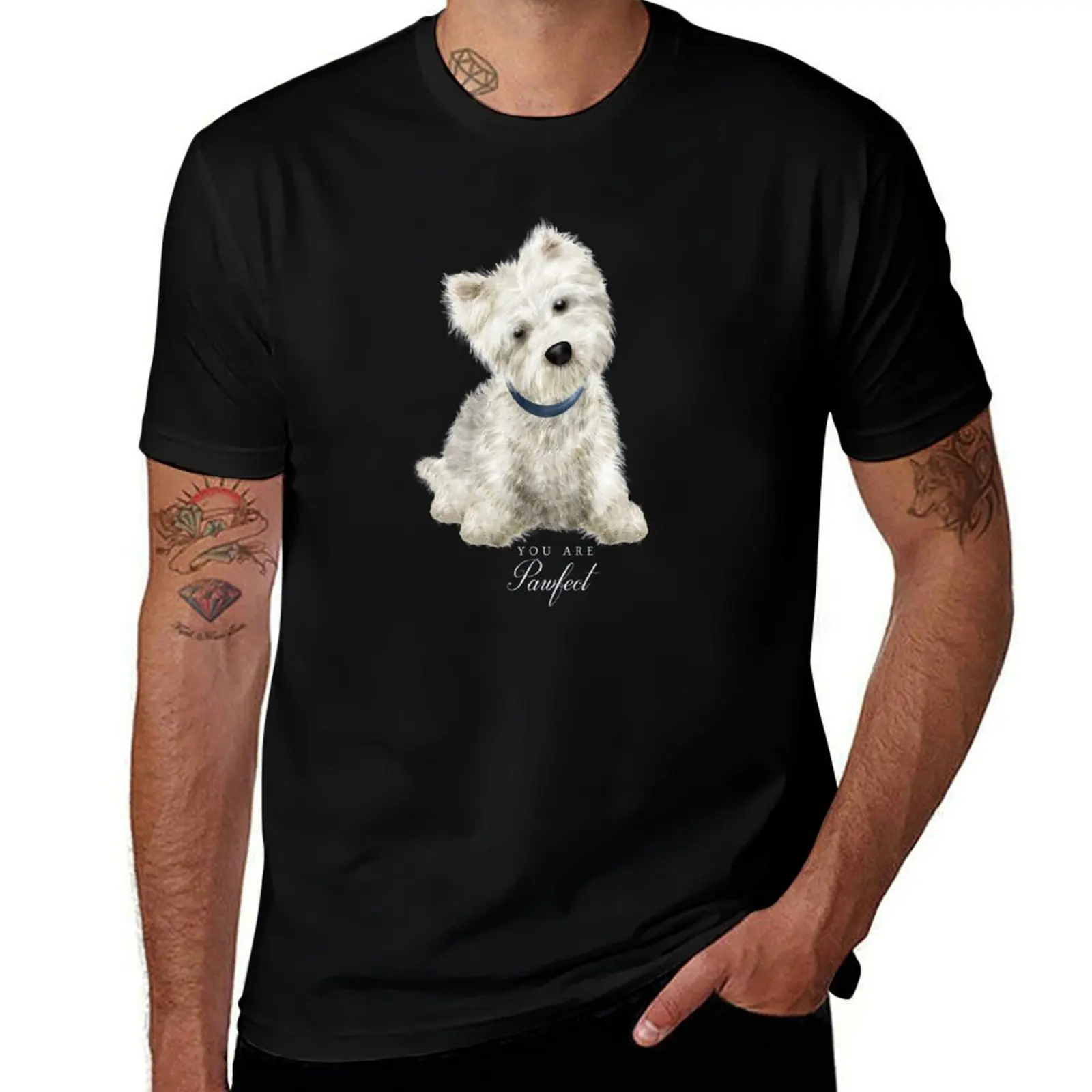 Pawfect lovely Westie T-Shirt Novelty Graphic Tee Shirt