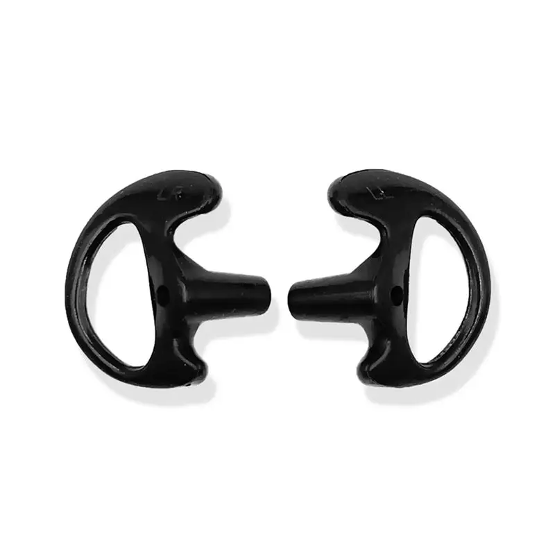 

New!Replaceable Silicone Earbuds Triangle Earpods With Air Tube Headset Black Size L Walkie Talkie Spare Parts Accessories