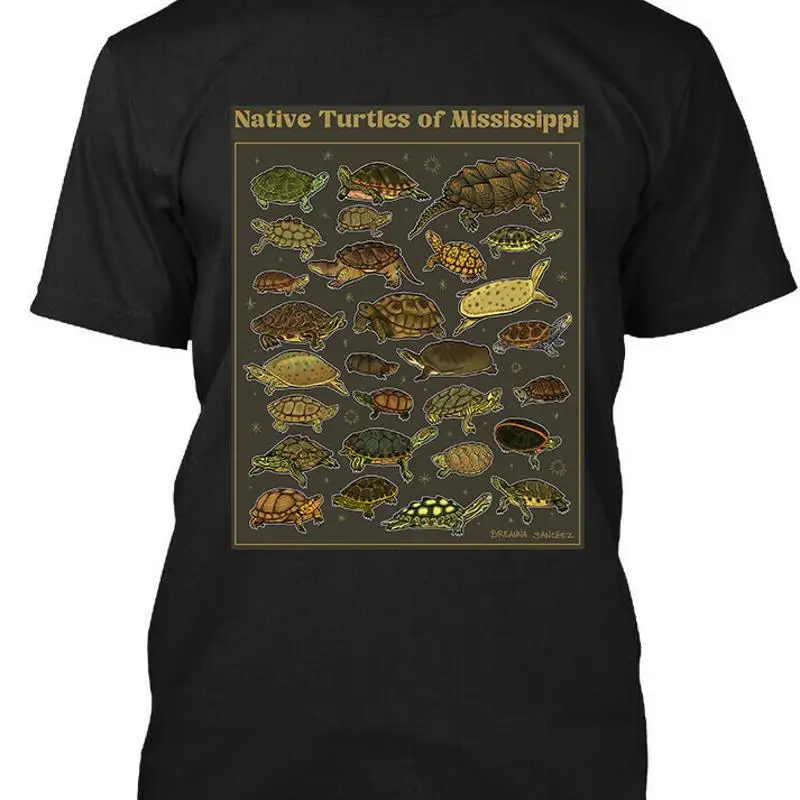 

Limited New Popular Native Turtles Of Mississippi Funny Animal T Shirt S 4Xl