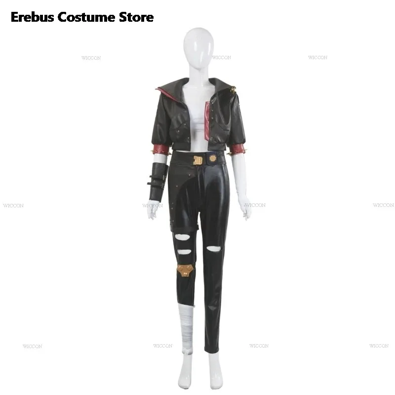 CyBoxer Violet Cosplay Arcane S2 Tv Lol Cosplay Mantel Tattoo Aufkleber Kostüm Spiel RolePlay Frauen Outfit Halloween Anime Cospl