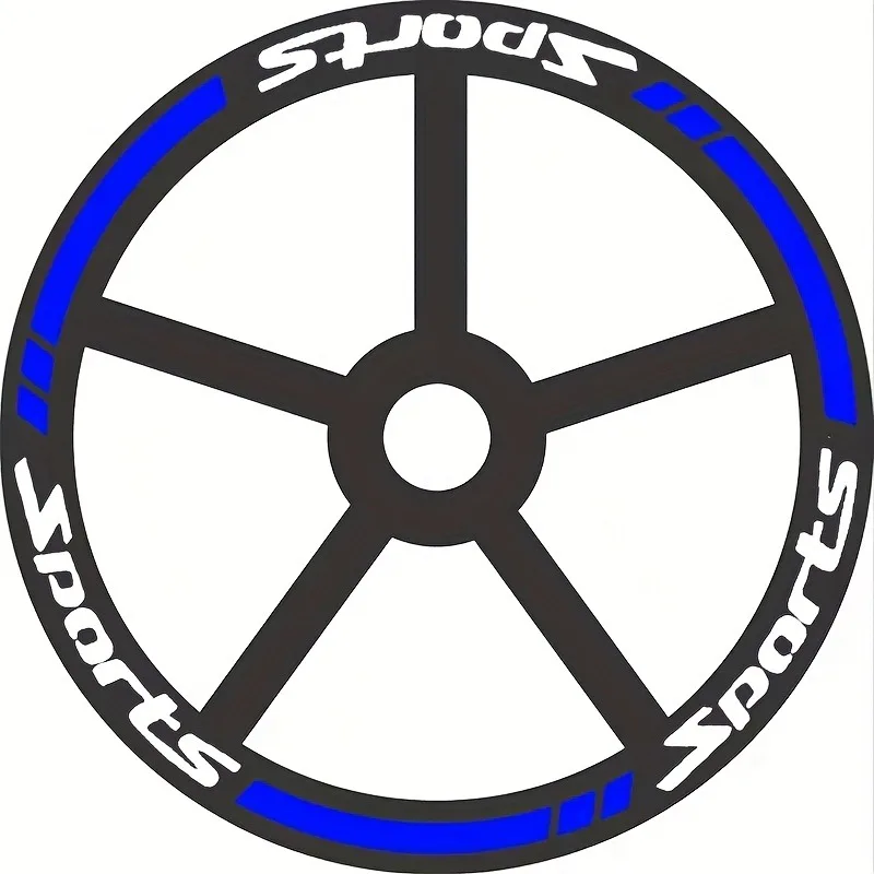 ملصقات عجلة عاكسة، شارات إطارات الدراجات النارية، حروف رياضية أوتوماتيكية مقاومة للماء من مادة PVC - مجموعة من 16 قطعة، ملصقات عجلة الدراجة النارية،