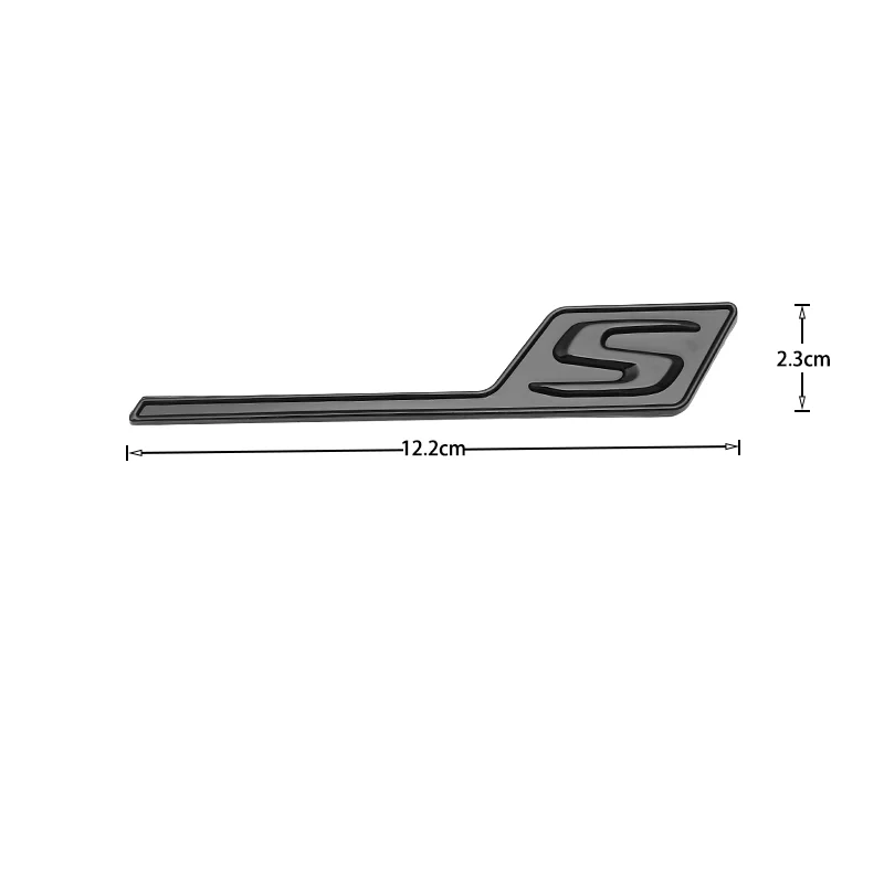 ABS S Badge Emblem Car Trunk Stickers For Mercedes-Benz AMG S AMG E63S C63S GLC63S GLE63S GLS63S GTS GT43S GTR GT53 GT50 CLA45S view 4