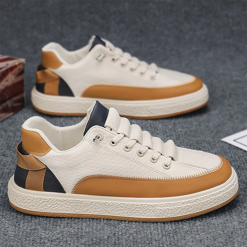 

Autumn 2025 Men's White Chunky Sneakers - Breathable Minimalist Design, Student-Friendly & Instagram Popular