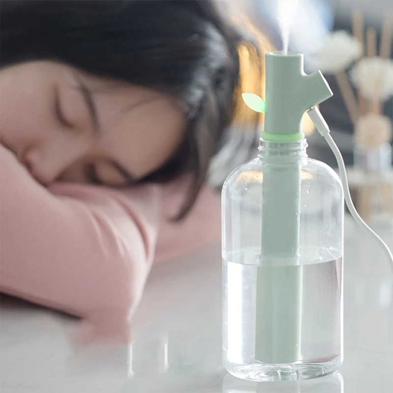 المحمولة USB جو المرطب زجاجة المياه فرع بالموجات فوق الصوتية ضباب صانع مبيد المرطب الناشر للمنزل