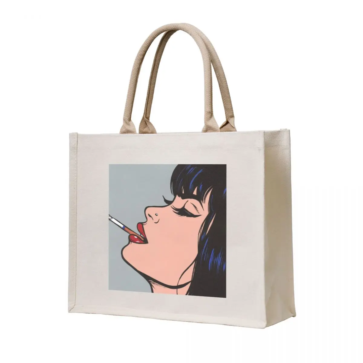

Smoking Girl Tote Bag Cloth bags women bag Canvas bag Lady bags