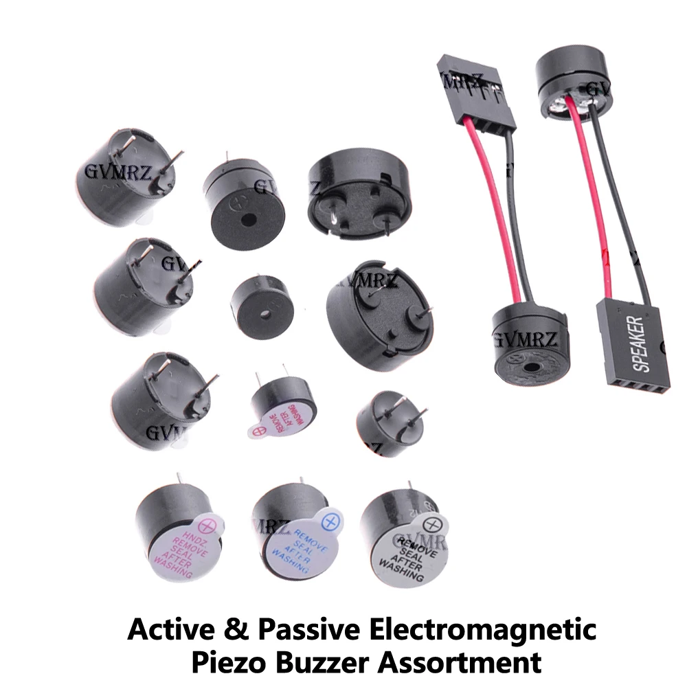 YD15240/12095/9042/12085 Series Active & Passive Electromagnetic Piezo Buzzer Assortment for  DIY & Electronics