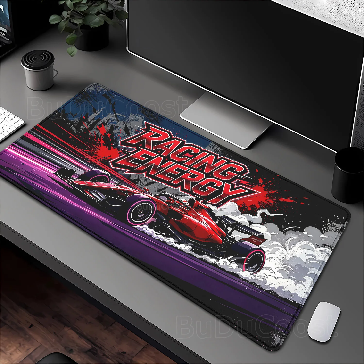 Larger Mouse Pad Racing Car Energy PC Gaming Rubber Keyboard Overlock Esports Mousepad Non-slip Offices HD Printing XXL Desk Mat