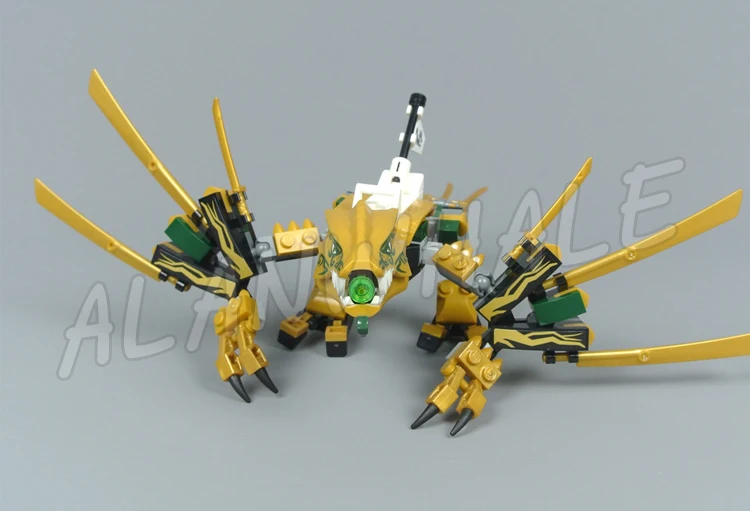 188 pièces Shinobi Legacy Le Dragon d'Or Ailes articulées Tir à l'arc caché 11160 Jouets de construction compatibles avec le modèle