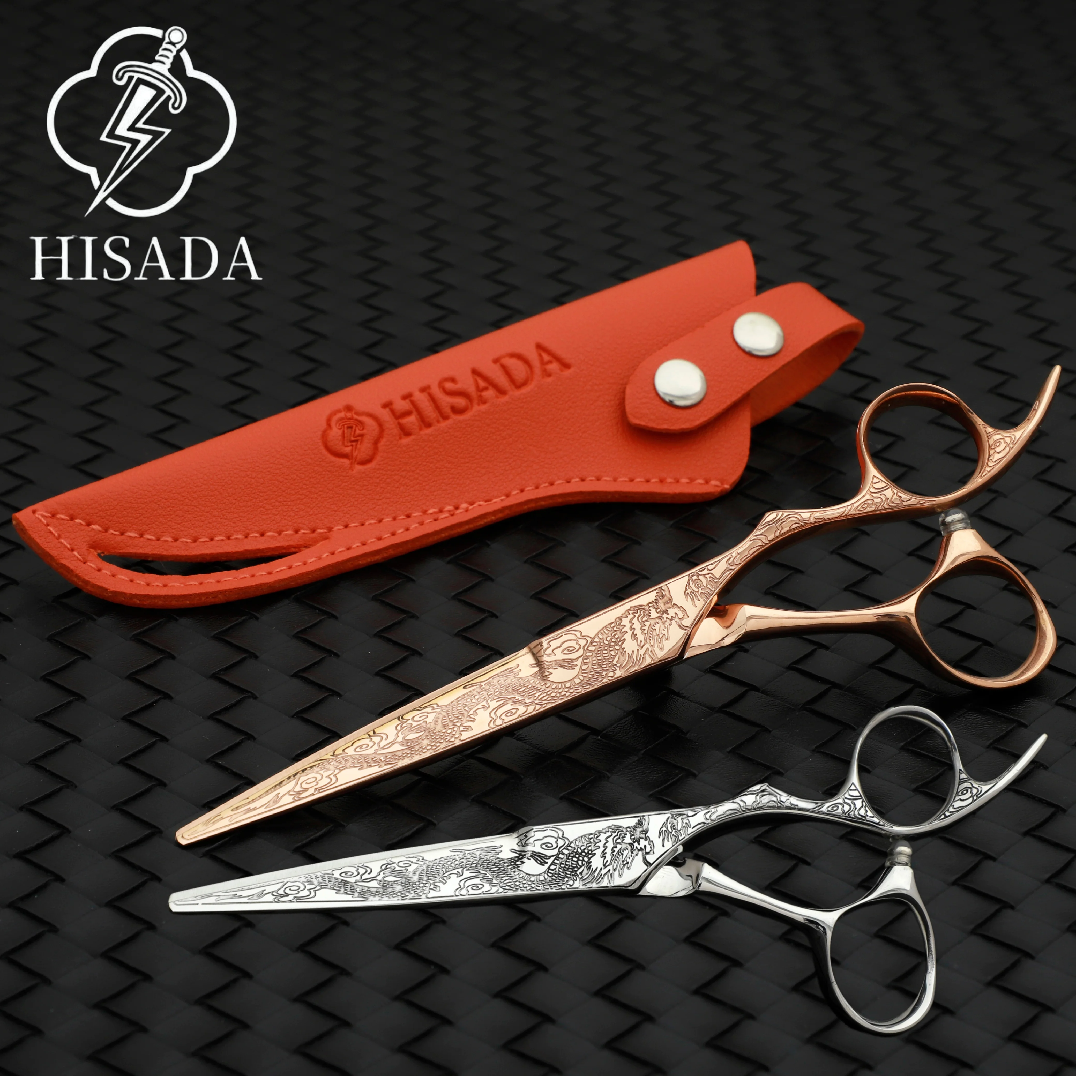 

hairdressing scissors 6.0 VG10 material barber scissors Professional high-end engraving pattern scissors Barber scissors