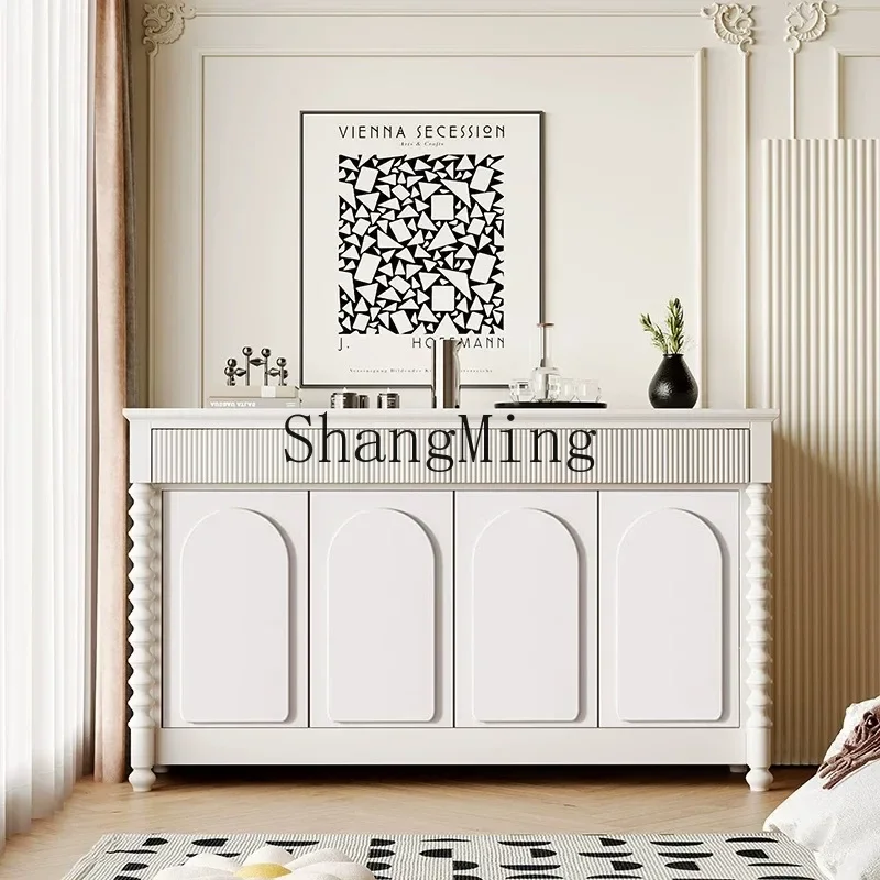 CL light luxury home entrance is opposite the entrance,  simple solid wood dining side living room partition decorative cabinet