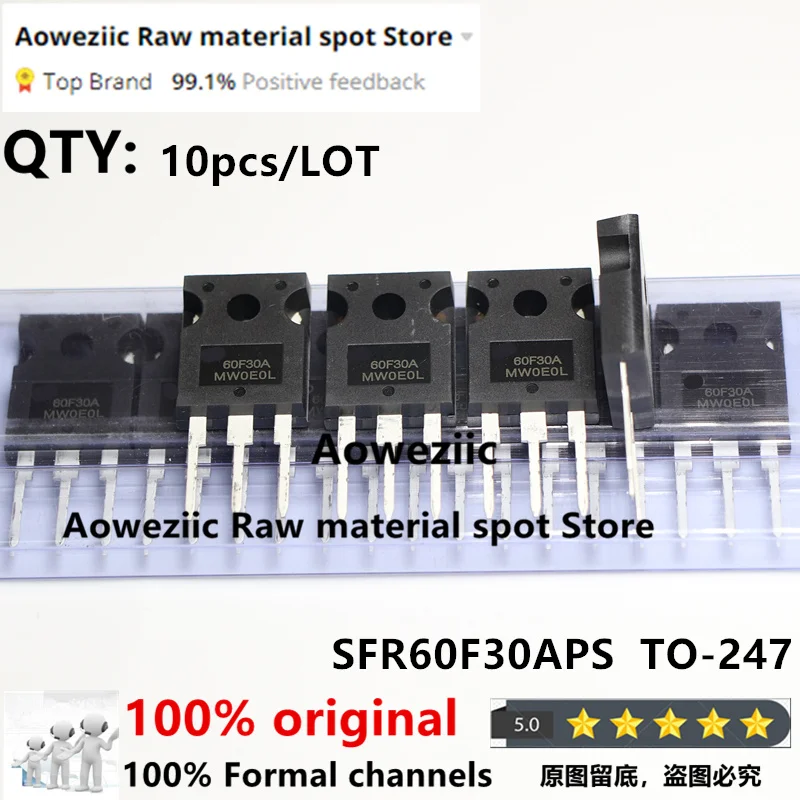 Aoweziic 2021+ 100% New Imported Original SFR60F30APN SFR60F30APS SL60F30A 60F30A TO-247 Fast Recovery Diode 60A 300V