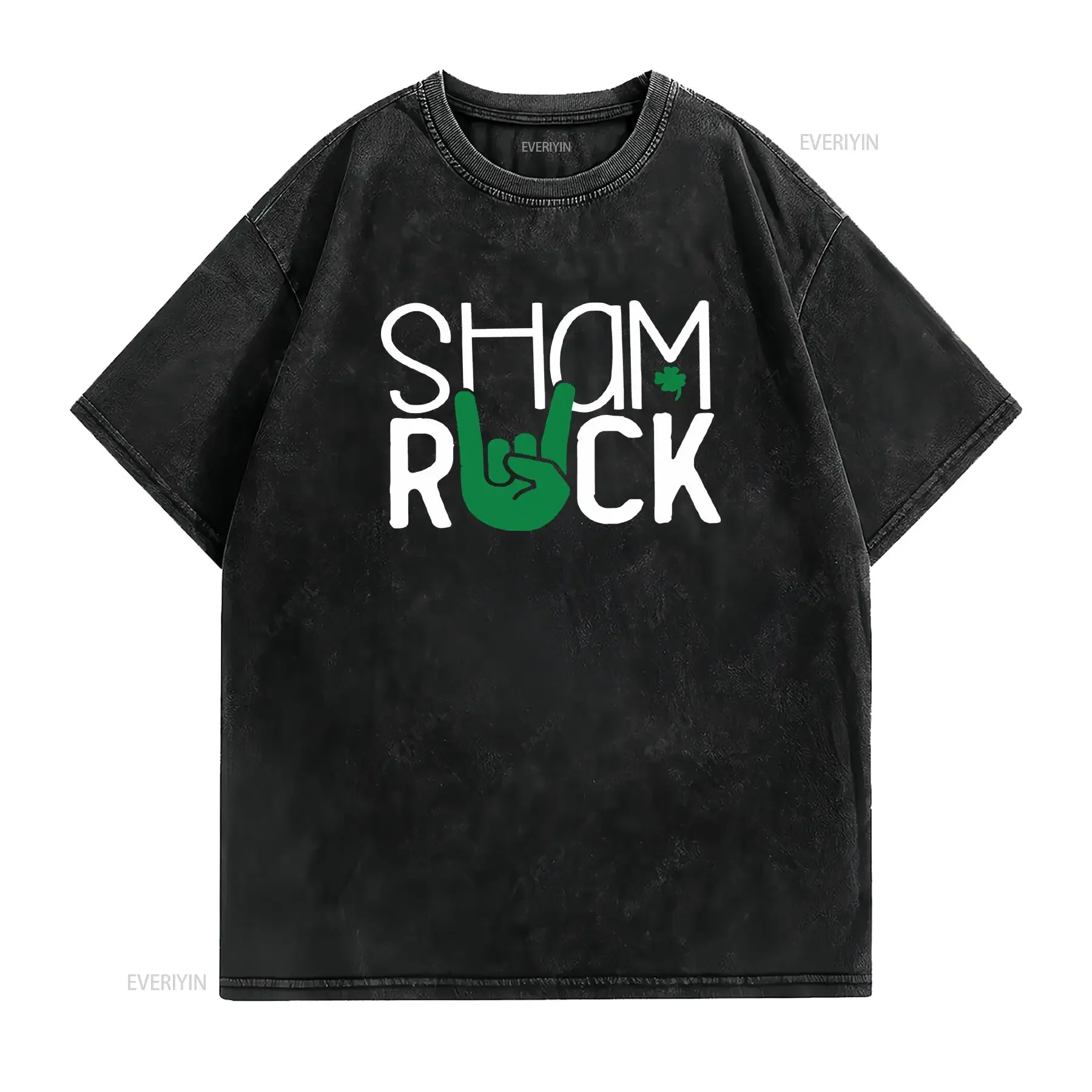 Sham Rock St Patricks Day T Shirt Patty Shamrock And Roll Cool Irish Pride  vintage Washed Stylish Slightly Versatile
