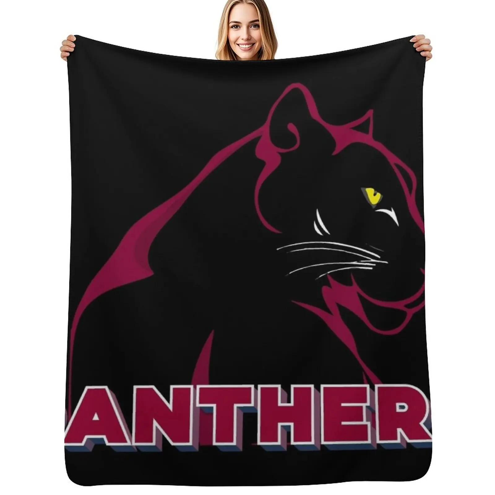 

Panthers Throw Blanket Shaggy Softest Thermals For Travel halloween Blankets