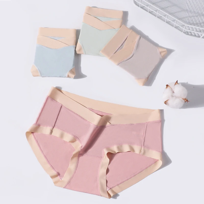 (3PCS/Lot) NEW Pregnant Women Underwear Cotton Panties Low-waist Briefs U-shaped Maternity Panties Pregnant Briefs L-XXL