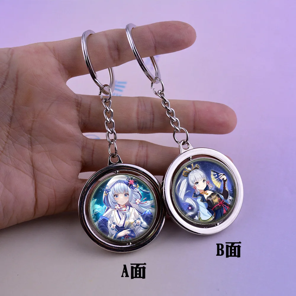 Veilleuse de jeu double face, pendentif WPanama er, chaîne continent rotative à 360 °, pendentif anime Hu Tao, alliage de zinc, Halloween, cadeau Leon