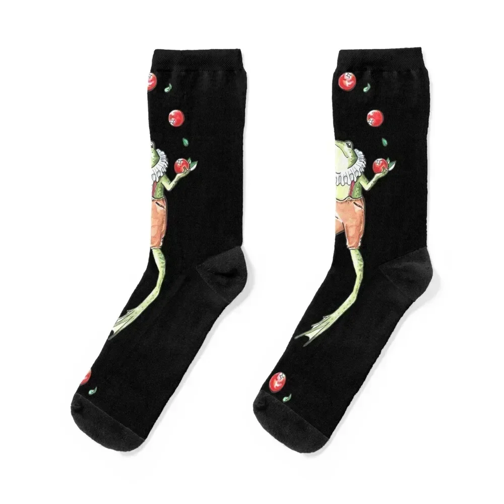 

Cranberry Juggling Frog Socks tennis heated cotton Girl'S Socks Men's