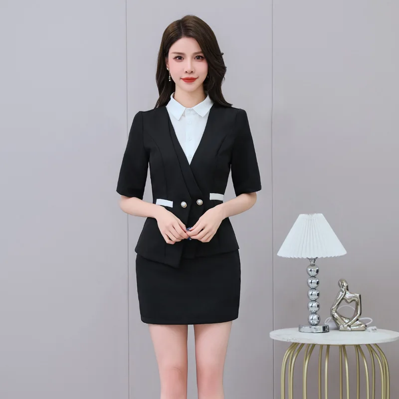 Woman Work Clothes Suit Hotel Waiter Beauty Salon Spa Massage Nail Cafe Sexy Foot Bath Sauna Technician Overall Skirt Uniform